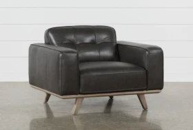 Caressa Leather Dark Grey Chair