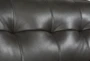 Caressa Leather Dark Grey 72" Loveseat - Material