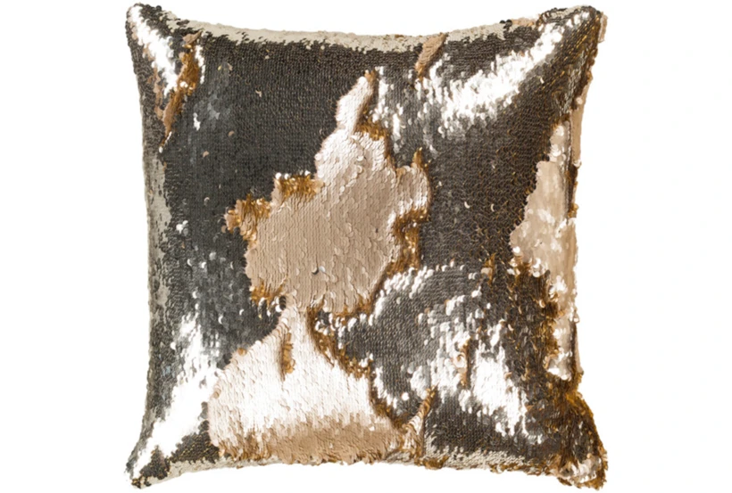 Accent Pillow-Luxe Mermaid Sequin Silver And Gold 18X18 - 360