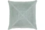 Accent Pillow-Cotton Velvet Box Pleat Silver Grey 18X18 - Signature