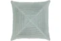 Accent Pillow-Cotton Velvet Box Pleat Silver Grey 20X20 - Signature