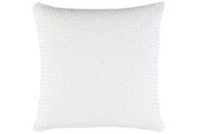 Accent Pillow-Woven Leather White 20X20