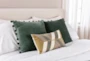 Accent Pillow-Cotton Velvet Pom Poms Green 20X20 - Room