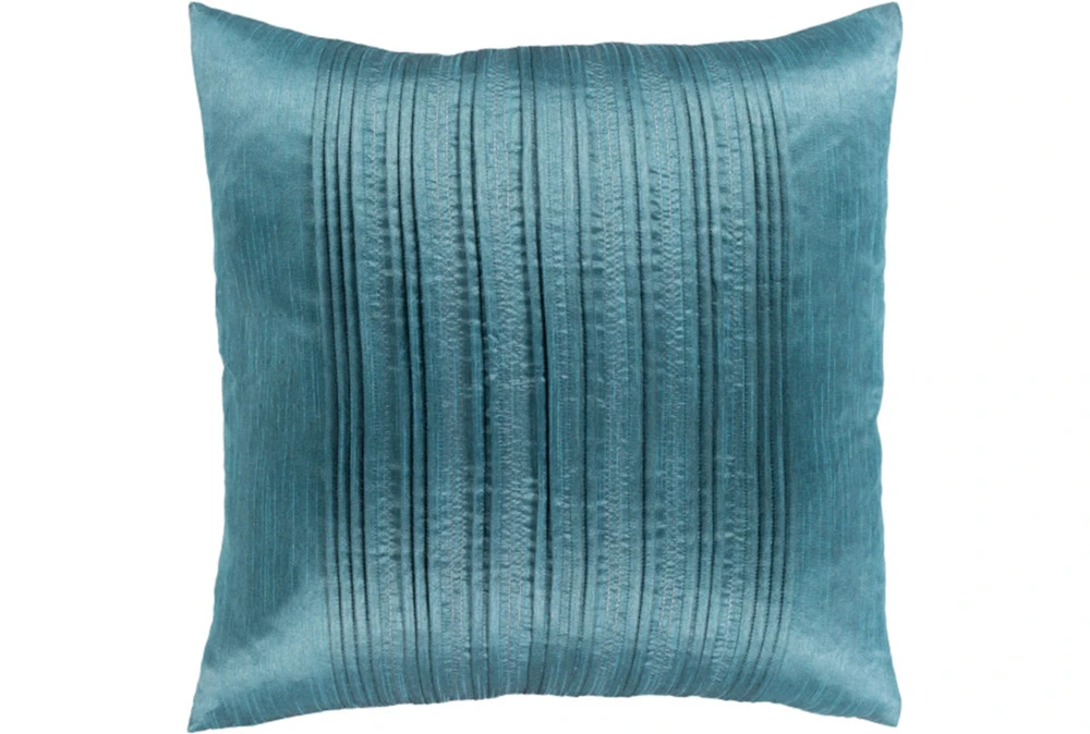 Accent Pillow-Pleated Stripes Teal 18X18