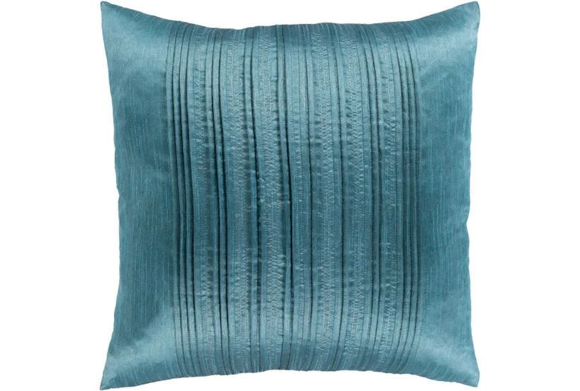 Accent Pillow-Pleated Stripes Teal 18X18 - 360