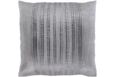 Accent Pillow-Pleated Stripes Silver 20X20