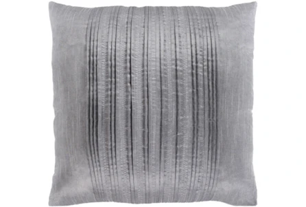 Accent Pillow-Pleated Stripes Silver 20X20 - Main