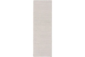 2'5"x8' Rug-Braided Wool Blend Grey