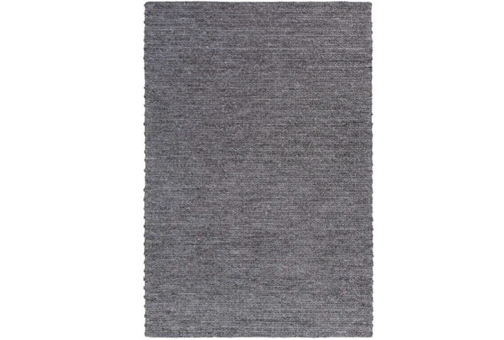 2'x3' Rug-Braided Wool Blend Charcoal