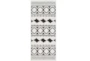 2'6"x7'3" Rug-Graphic Tile Shag Black & White - Signature