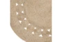 3' Round Rug-Jute Medallion Wheat - Detail