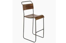 Leather Channel Bar Stool | Living Spaces