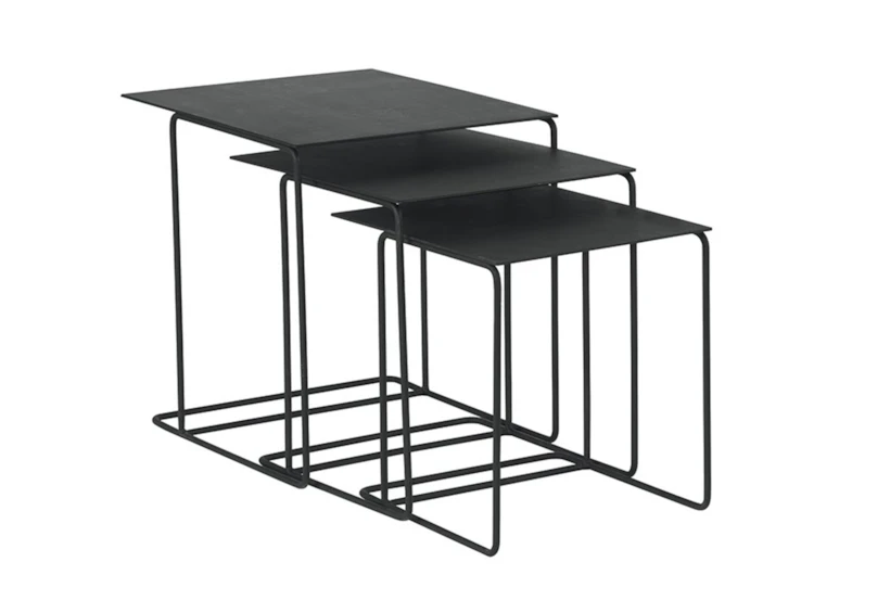 Magnolia Home Traverse Carbon Metal Nesting End Tables By Joanna Gaines - 360
