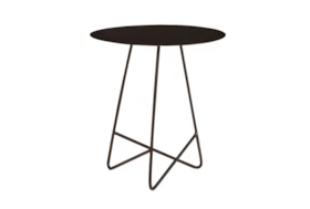 Magnolia Home Traverse Carbon Metal Round End Table By Joanna Gaines