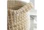 Set Of 3 Natural And White Seagrass Basket - Detail