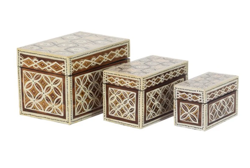 Set Of 3 Batik Boxes - 360
