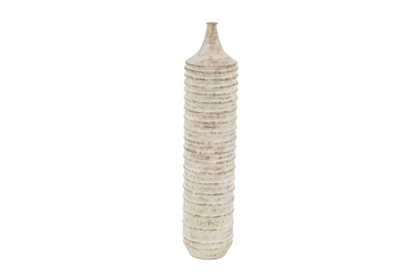 20 Inch White Wash Tall Vase - 360