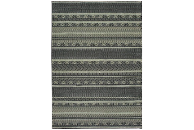 3'8"x5'4" Rug-Grey/Navy Stripes - 360