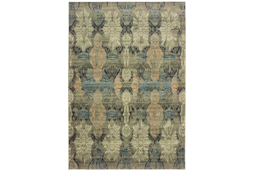 3'8"x5'4" Rug-Distressed Floral Blue/Taupe - 360