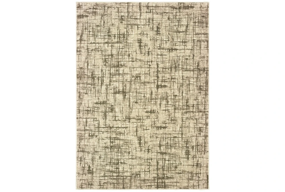 7'8"x7'8" Square Rug-Distressed Modern Ivory/Brown