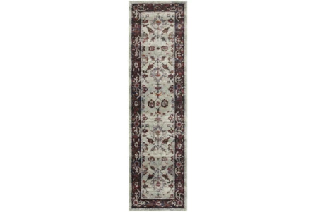2'5"x12' Rug-Mariam Moroccan Stone/Red
