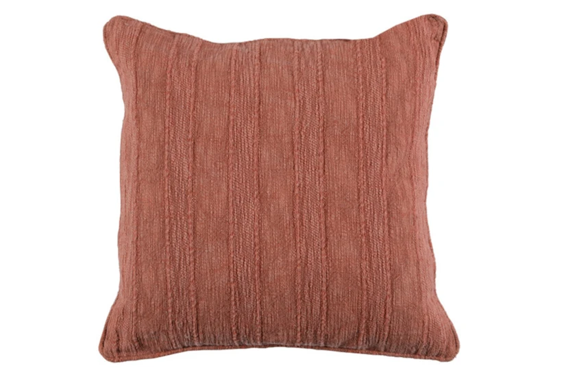 22X22 Terracotta Heritage Linen Throw Pillow - 360