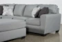 Mcdade Ash Left Arm Facing Sectional With Oversized Accent Ottoman - Side