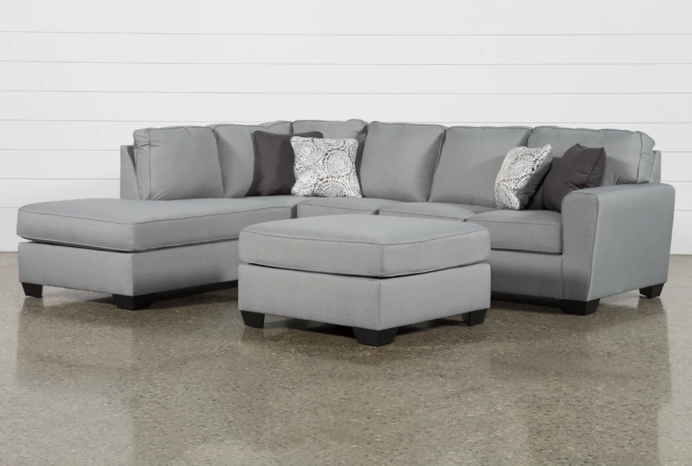 Mcdade Ash Left Arm Facing Sectional With Oversized Accent Ottoman