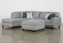Mcdade Ash Left Arm Facing Sectional with Oversized Accent Ottoman - Signature