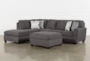 Mcdade Graphite Left Arm Facing Sectional with Oversized Accent Ottoman - Signature