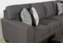 Mcdade Graphite Right Arm Facing Sectional with Oversized Accent Ottoman - Top