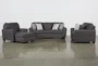 Mcdade Graphite 4 Piece Living Room Set - Signature