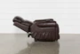 Carl Chocolate Leather Power Lift Recliner With Power Headrest - Recline