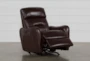 Cici Chocolate Leather Power Rocker Recliner with Power Headrest & USB - Detail