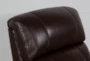 Cici Chocolate Leather Power Rocker Recliner with Power Headrest & USB - Detail