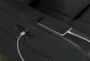 Cici Grey Leather Power Rocker Recliner with Power Headrest & USB - Detail