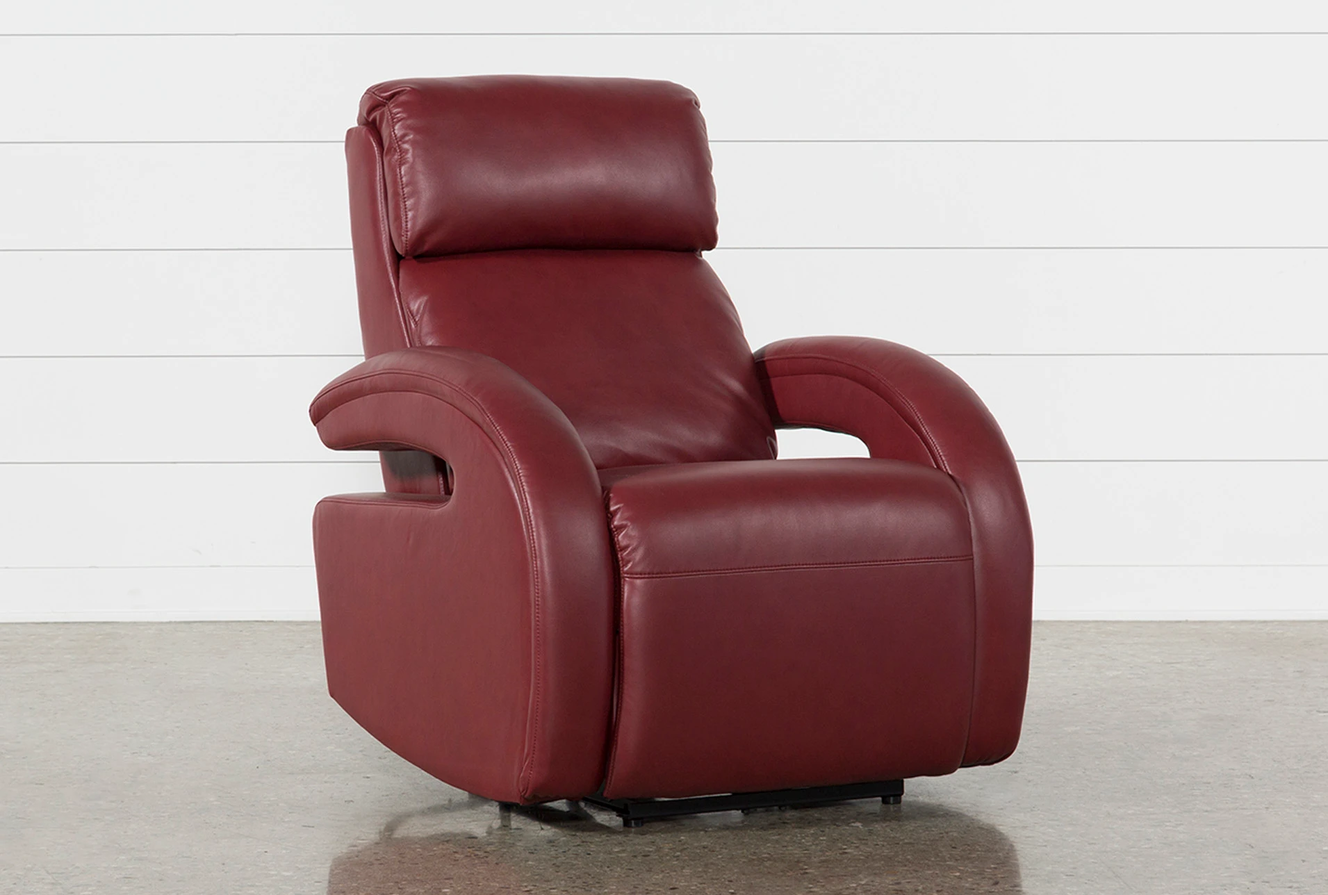 Cassie Red Power Recliner With Power Headrest Power Lumbar Usb Living Spaces