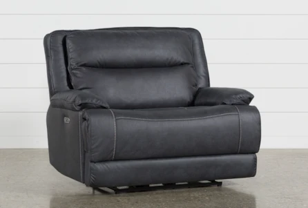 Garland Charcoal Power Oversized Recliner with Power Headrest & USB - Main