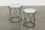 Olivia 2 Piece Set Bunching Accent Tables - Front
