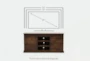Noah Aged Whiskey 66 Inch TV Stand - Dimensions Diagram