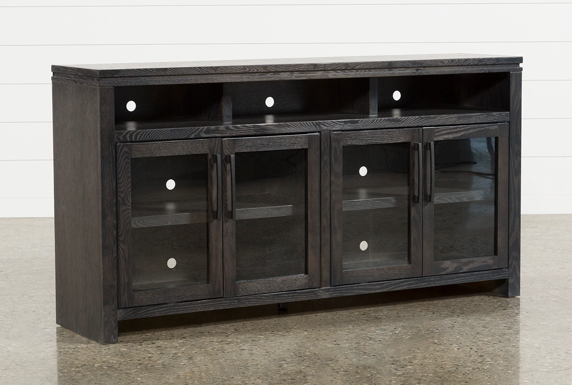 Oxford 70 Inch Tv Stand With Glass Doors Living Spaces