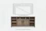 Ducar Brown 74" Rustic TV Stand    - Dimensions Diagram