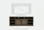 Ducar Brown 84" Rustic TV Stand - Dimensions Diagram