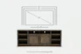 Ducar 84 Inch TV Stand - Dimensions Diagram