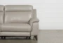 Moana Taupe Leather Dual 87" Power Reclining Sofa With Usb - Side