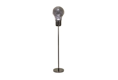 Inch Glass + Gunmetal Light Bulb Floor Lamp with Bluetooth Speaker | Living Spaces