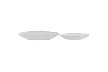 Set Of 2 White Ceramic Bowl