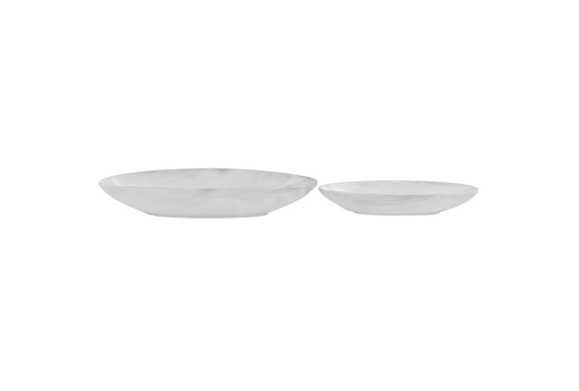 Set Of 2 White Ceramic Bowl - 360