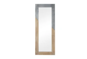 Leaner Mirror-White Wash And Metal 28X71