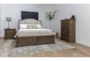 Mariah 3 Piece Queen Velvet Upholstered Bedroom Set With Chapman Chest Of Drawers + 1-Drawer Nightstand - Room
